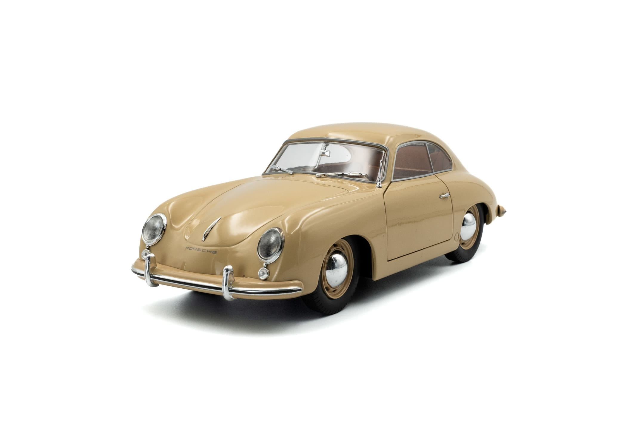 Porsche 356 PRE-A 1_18 Modellauto in Braun - Solido Porsche 356 PRE-A 1_18 Modellauto in braun - Detailgetreue Nachbildung