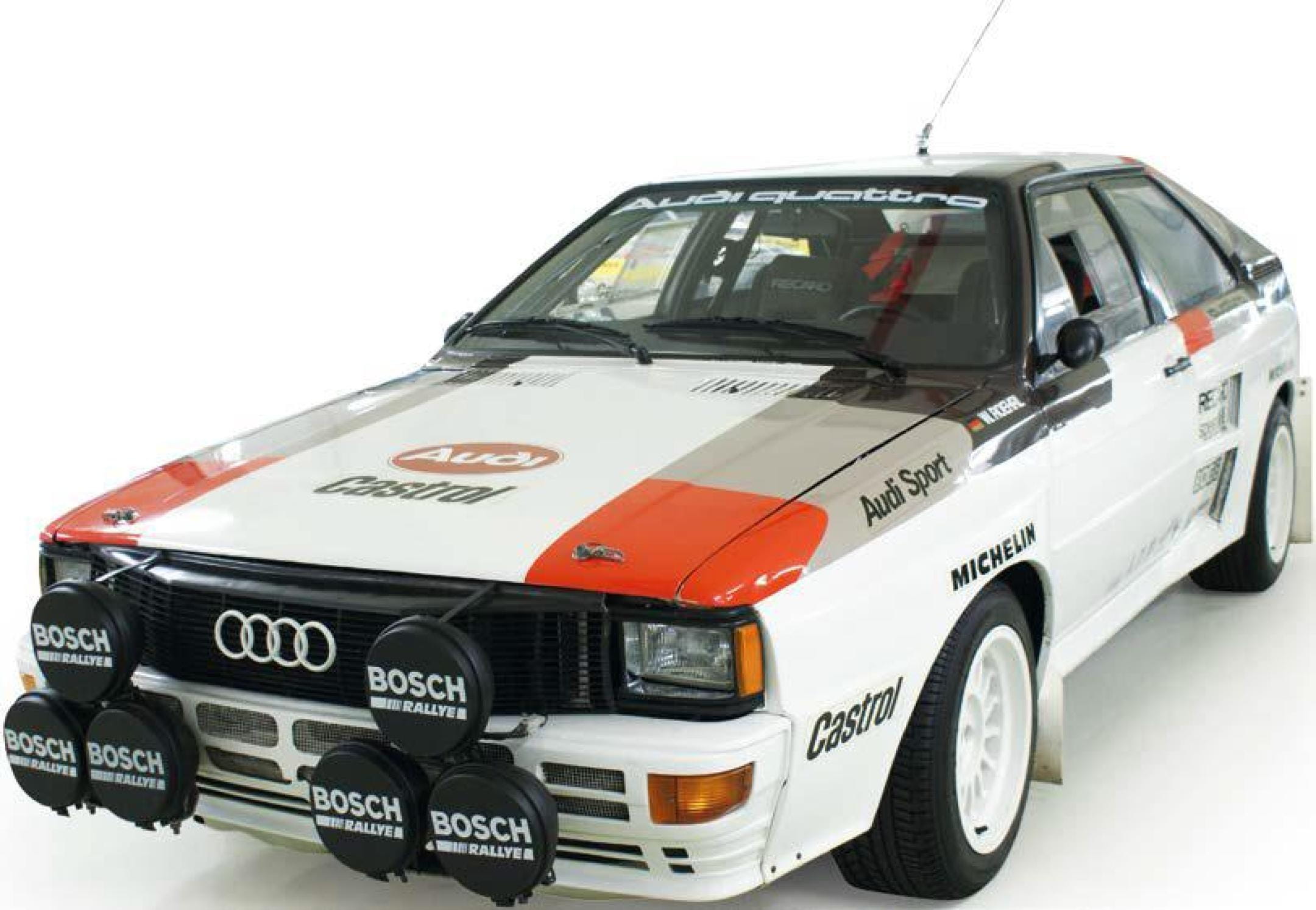 Tamiya Audi Quattro A2 Lexan-Karosserie mit Anbauteilen Tamiya Audi Quattro A2 Karosserie 1_10 transparent unlackiert