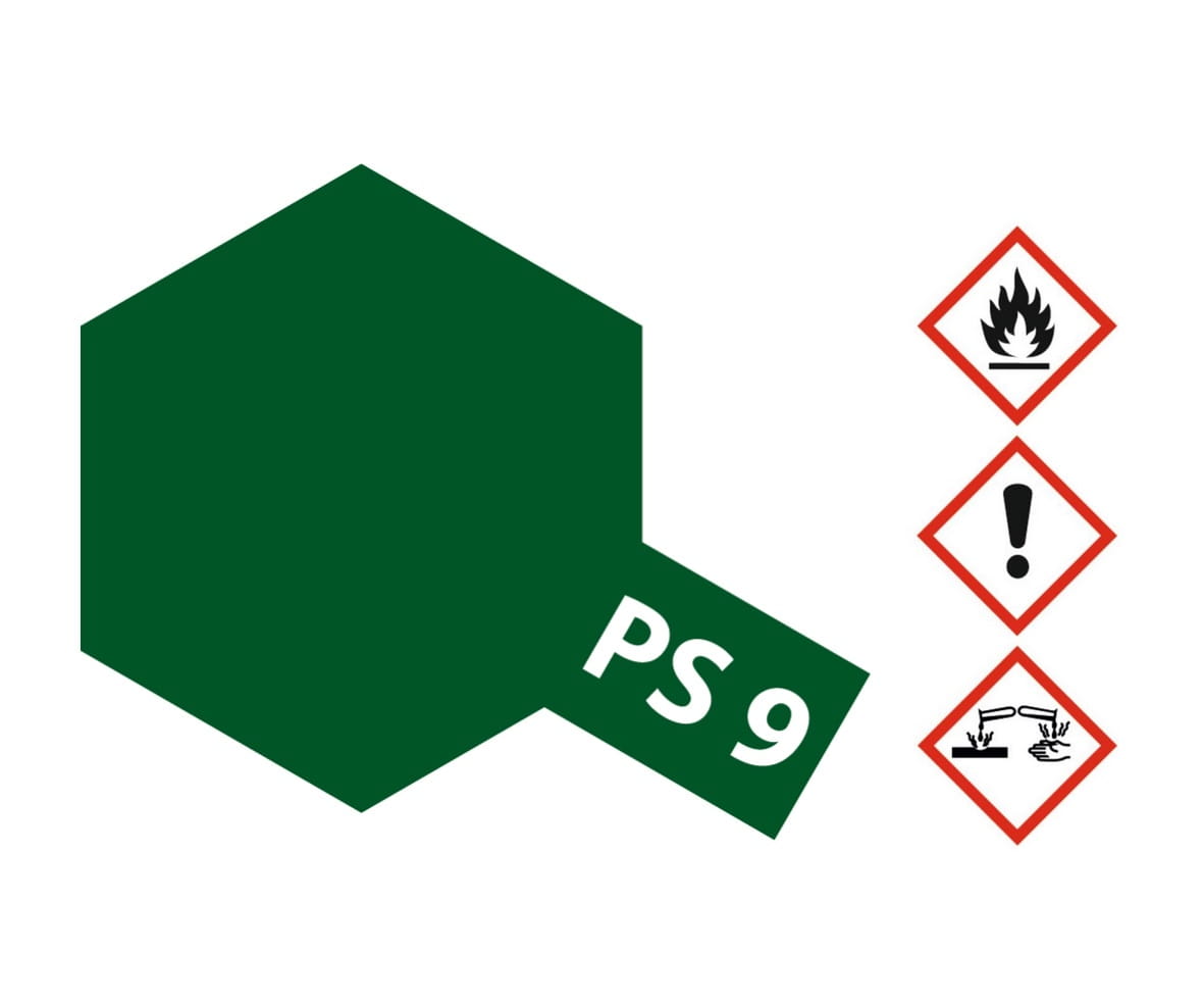 Tamiya PS-9 GRÜN Sprühfarbe 100ml für Polycarbonat ( Lexanfarbe )