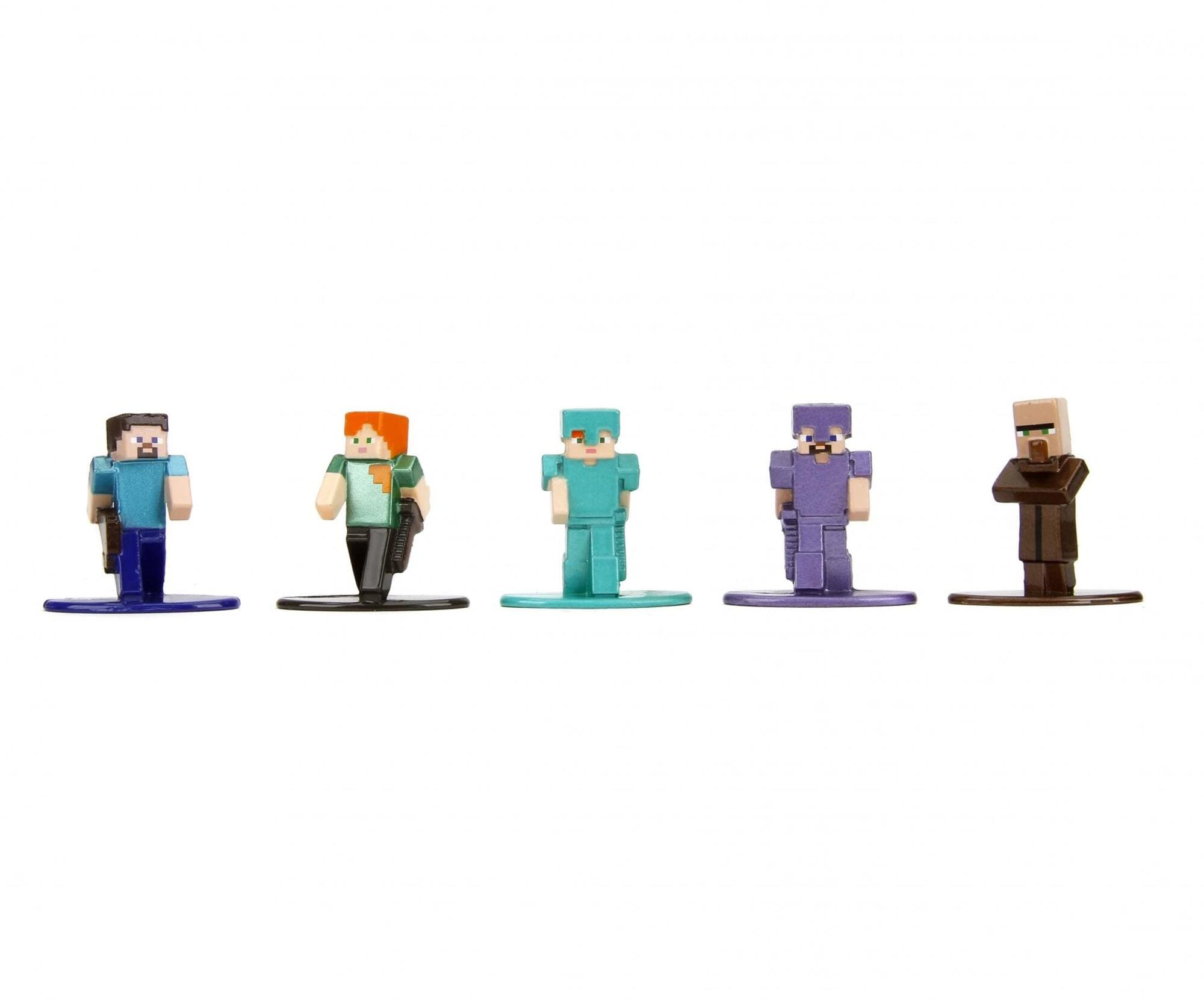 Jada Toys Minecraft Nanofigs Welle 12 - 18 Metallfiguren-Set_