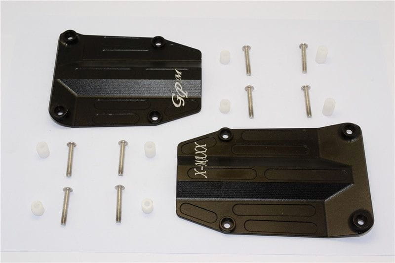 GPM Alu Unterbodenschutzplatte mitte schwarz fuer Traxxas X-MAXX - RC-Zubehoer