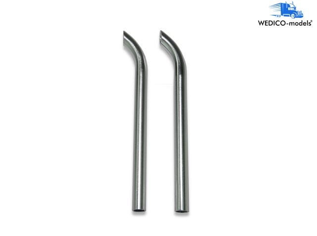 Wedico Auspuffrohre Alu gebogen Set - RC-Zubehoer