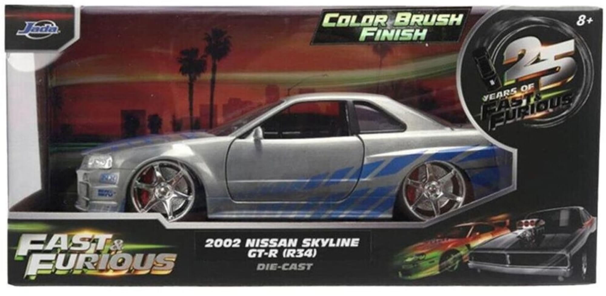 Jada Toys Fast _ Furious 25th Anniversary Nissan Skyline GT-R R34 2002 1_24