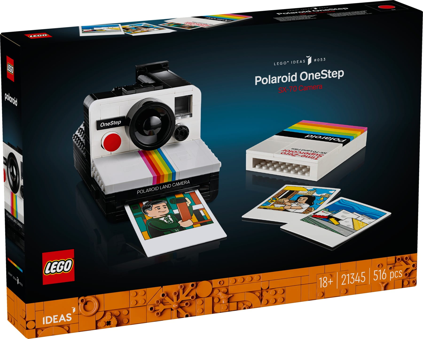 LEGO IDEAS Edition Polaroid Kamera OneStep SX-70 Sofortbildkamera LEGO IDEAS Edition Polaroid Kamera OneStep SX-70 Sofortbildkamera