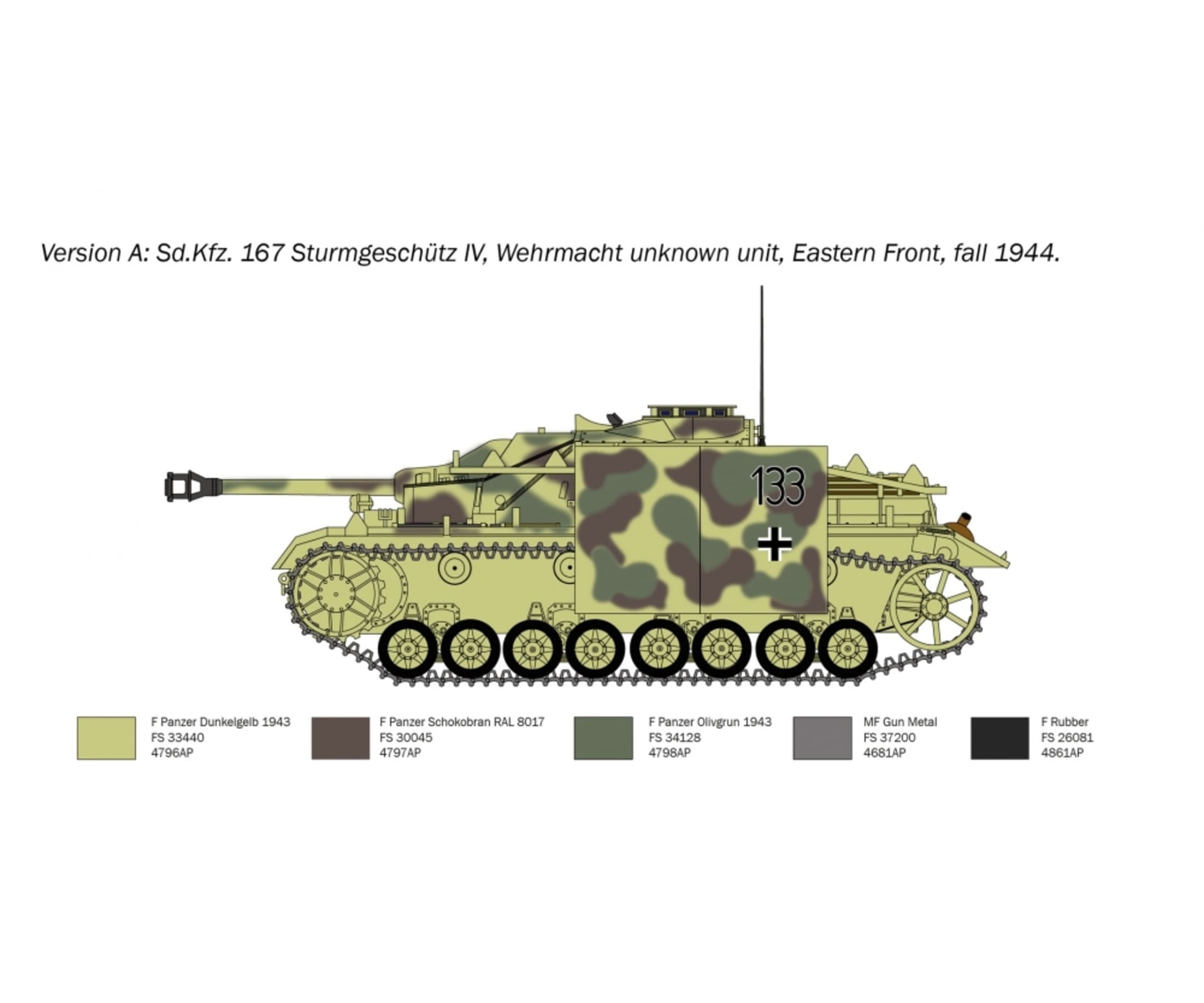 Italeri 1_35 Dt_ Sd_Kfz.167 Sturmgeschuetz IV Plastik Modellbausatz - RC-Zubehoer