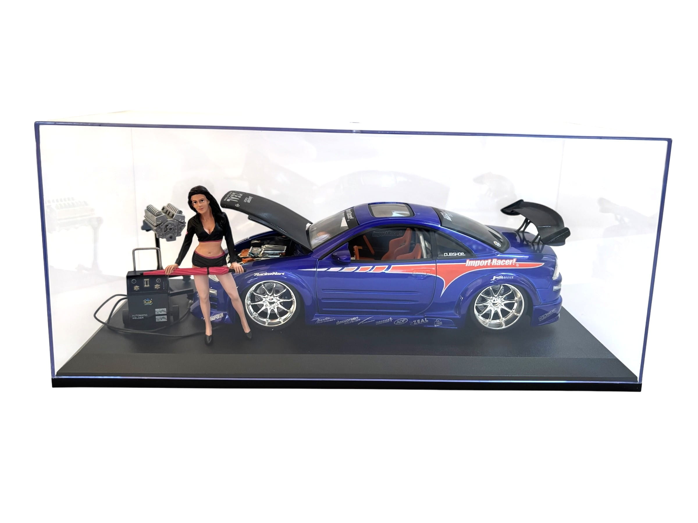 Triple9 Modellauto-Vitrine 1_18 stapelbar mit schwarzer Basis_