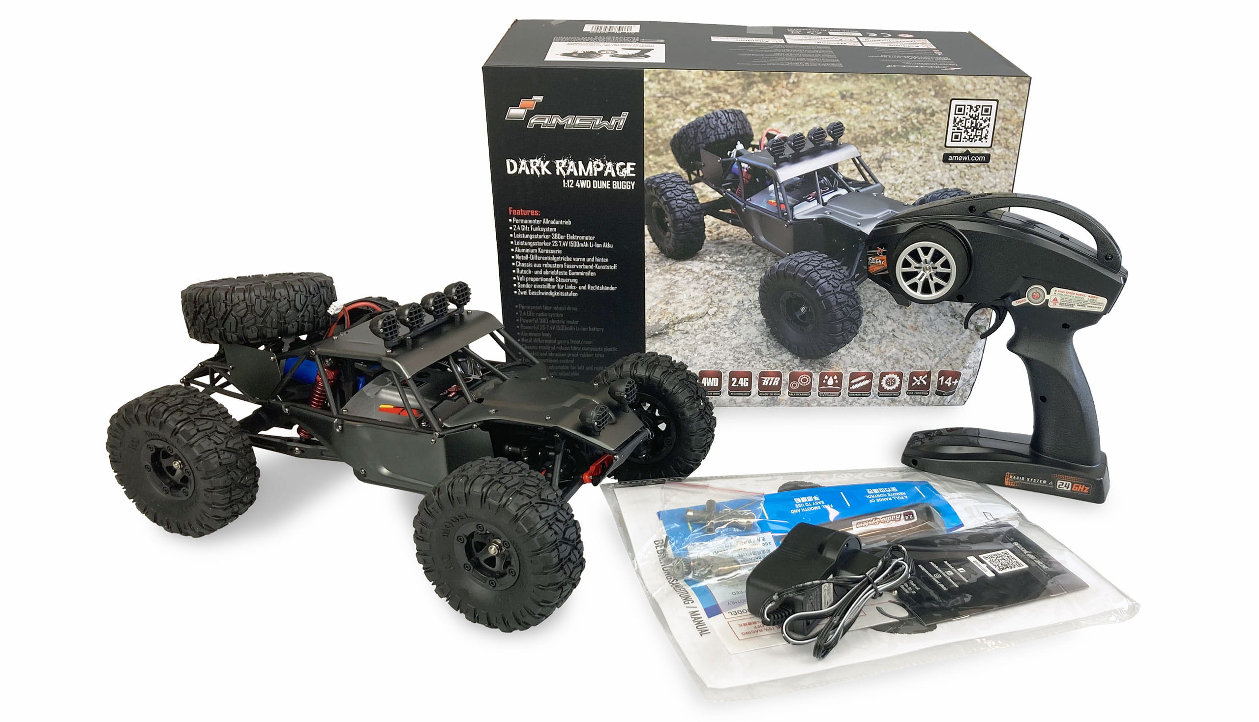 Amewi RC Dark Rampage Wüstenbuggy 4WD 1:12 RTR