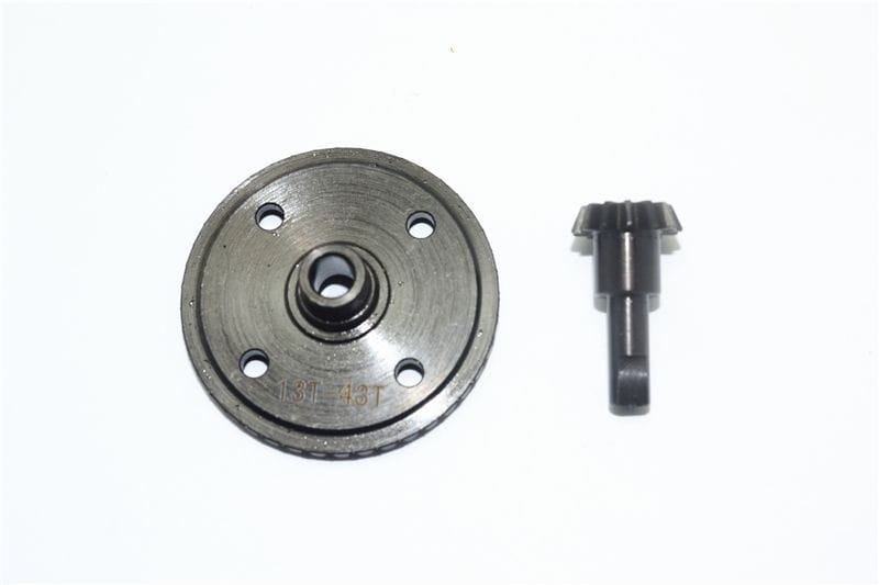 GPM Stahl Hauptdiff- & Kegelzahnrad gehärtet (43T/13T) für ARRMA Senton, Typhon, Limitless, Infraction 6s