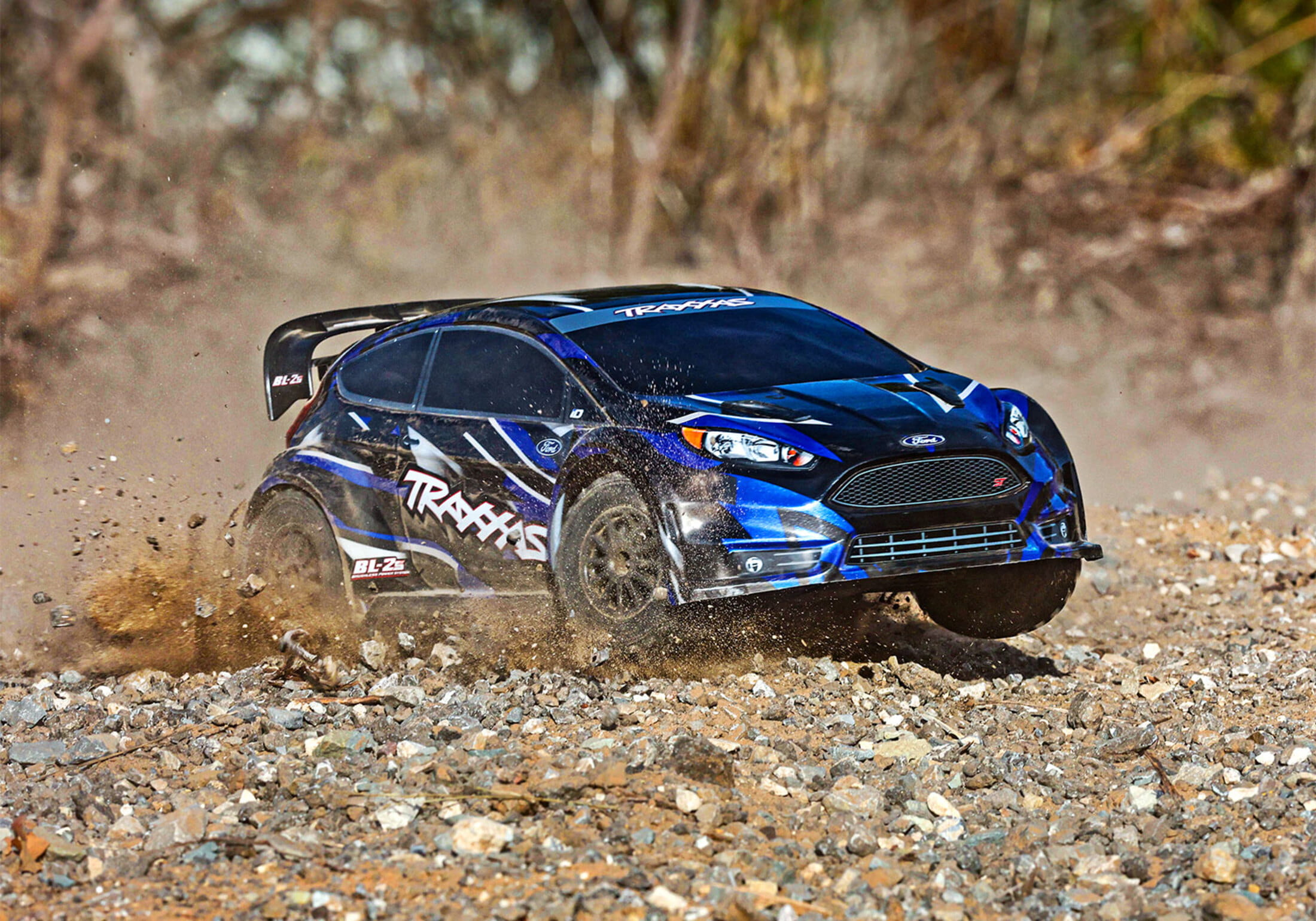 Traxxas RC Ford Fiesta ST 4x4 BL 2S Rally RTR 1-10 blau