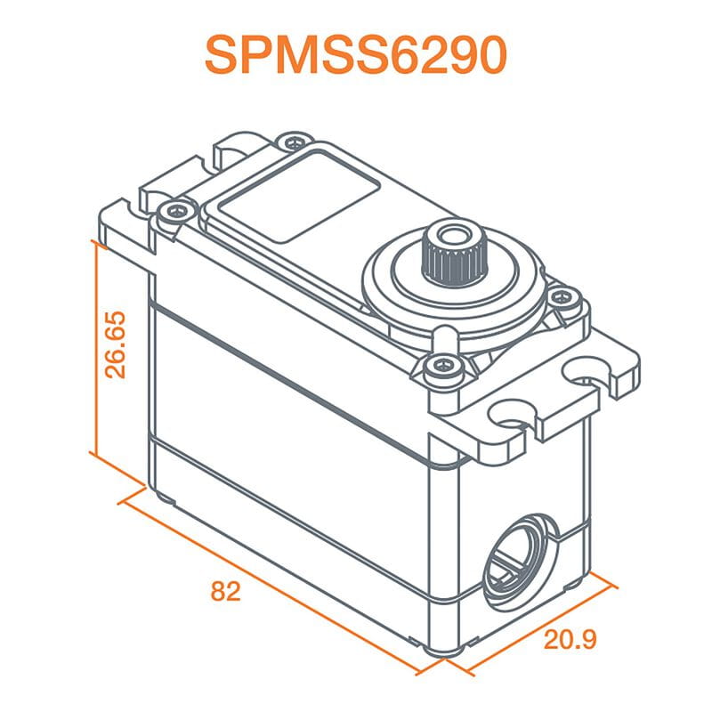 Spektrum S6290 Standard Digital HV Servo Ultra Speed Metal Gear Surface