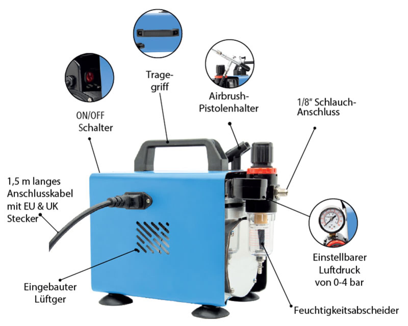 Airbrush-Kompressor SP2100 - Modellzubehoer