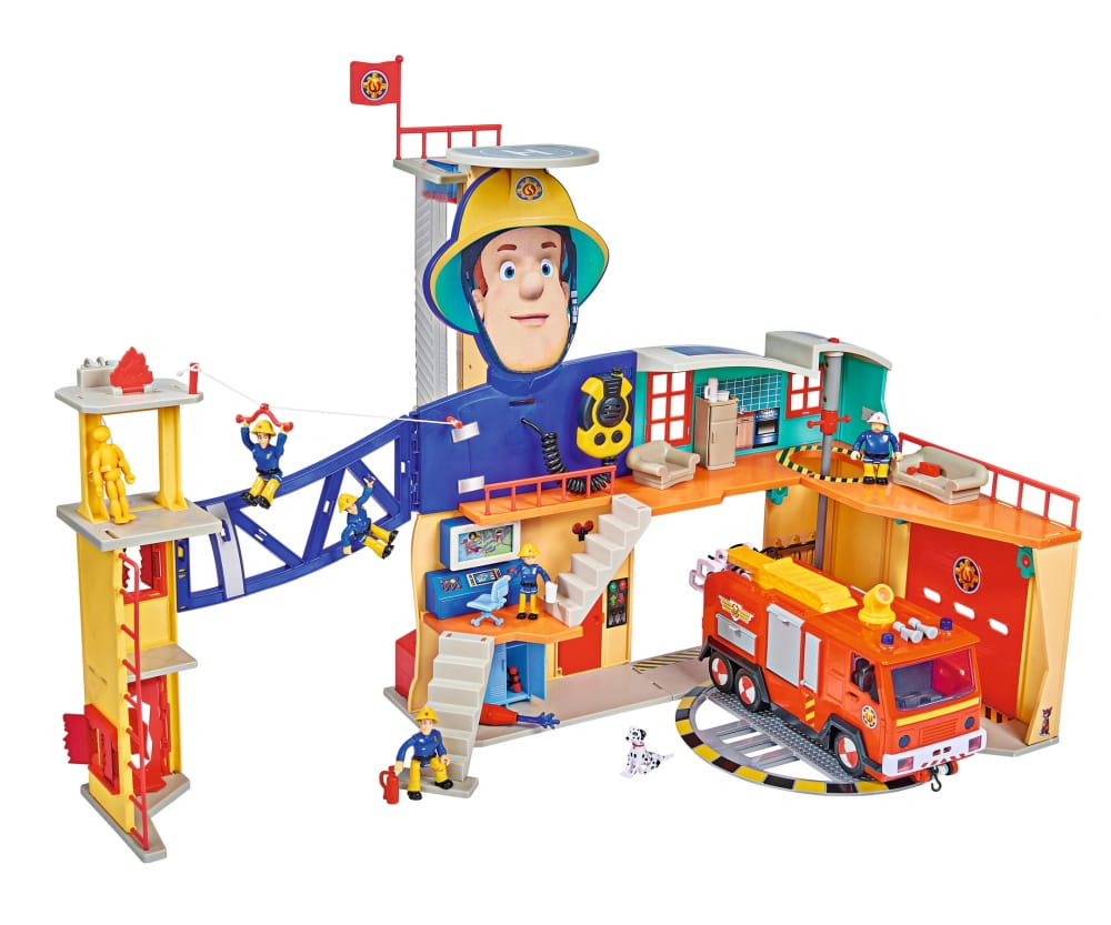 Simba Toys Feuerwehrmann Sam Mega Feuerwehrstation XXL