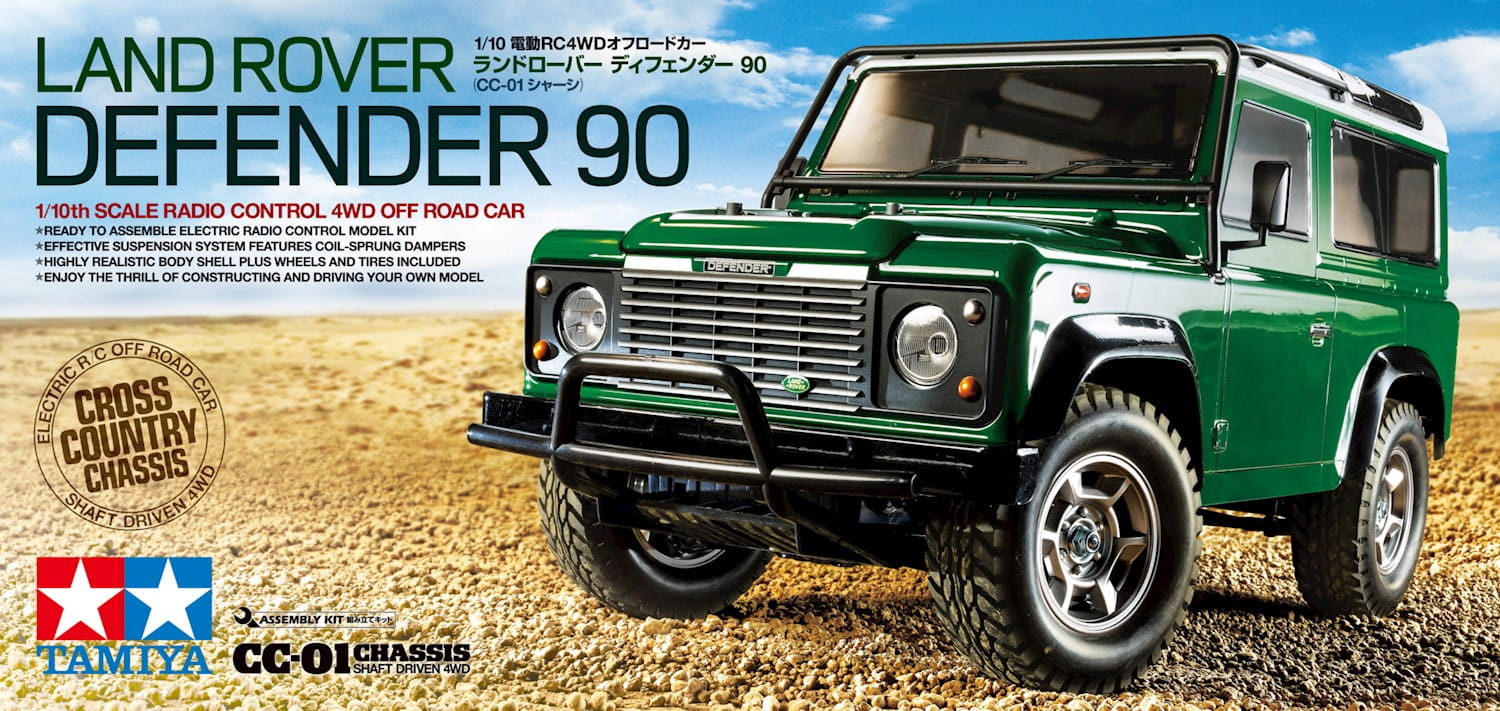 Tamiya RC Land Rover Defender mit Licht 1:10 2,4Ghz Komplett Set