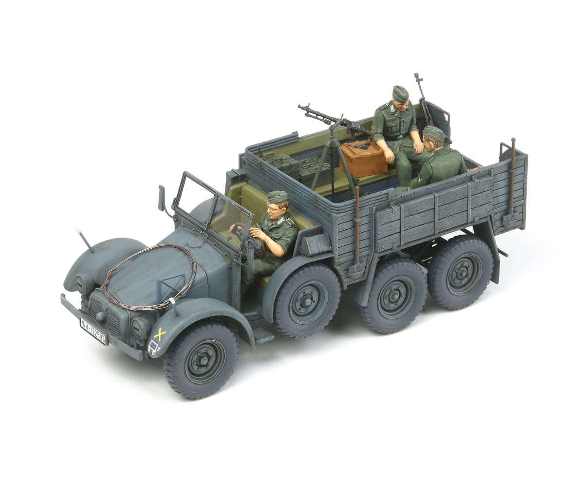 Tamiya WWII Deutscher Leicht LKW Krupp Protze(3) 1:35 Plastik Modellbau Militär Bausatz