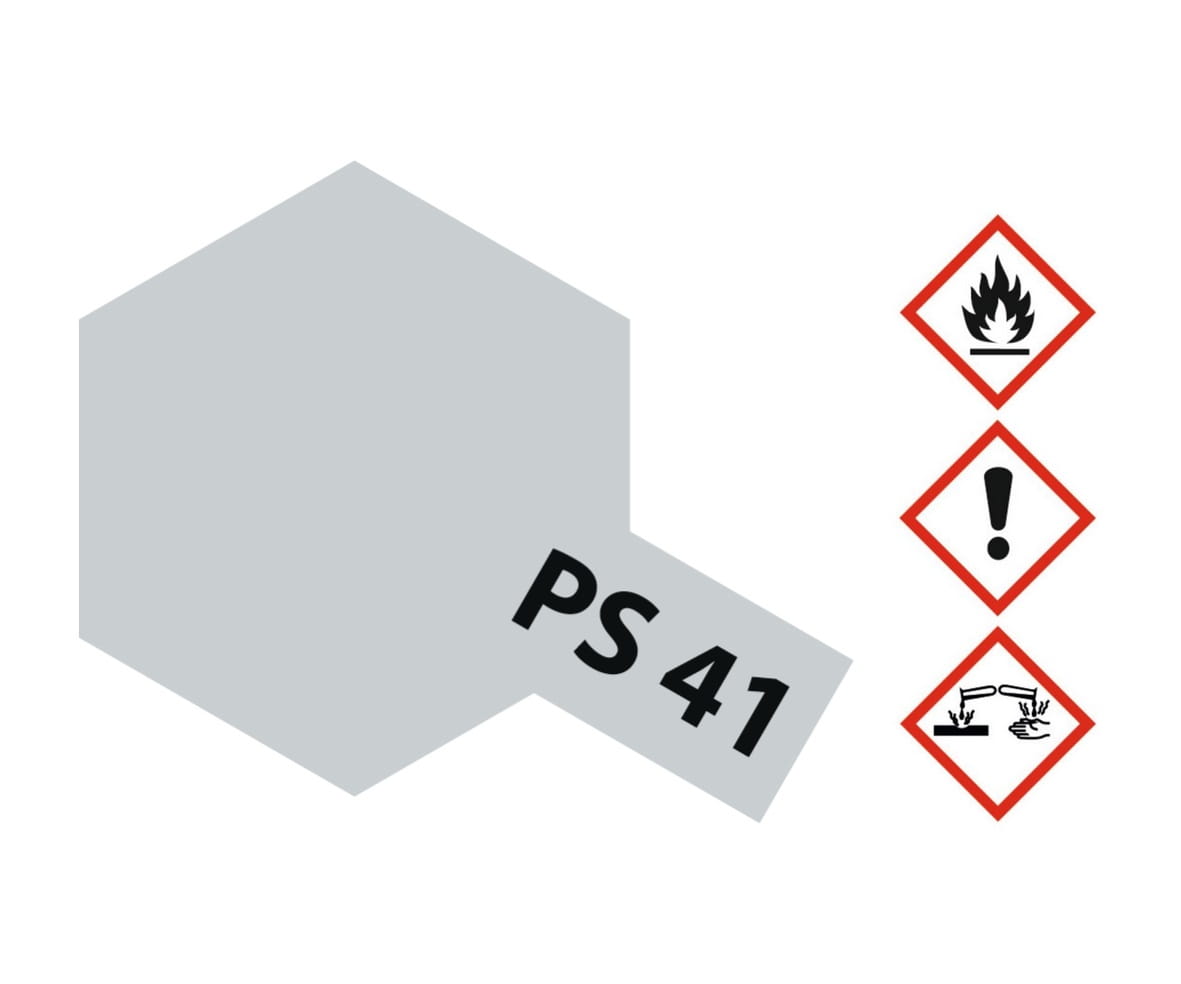Tamiya PS-41 Hell Silber Sprühfarbe 100ml für Polycarbonat ( Lexanfarbe )