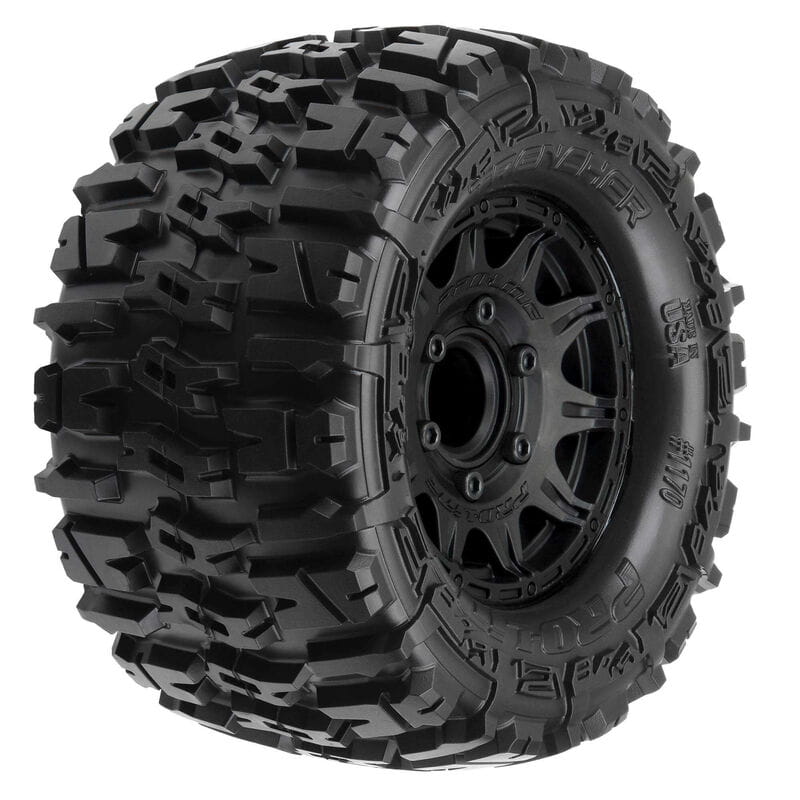 Proline Trencher 2.8 MTD Raid Black 6x30 F_R fuer Traxxas Rustler - RC-Zubehoer