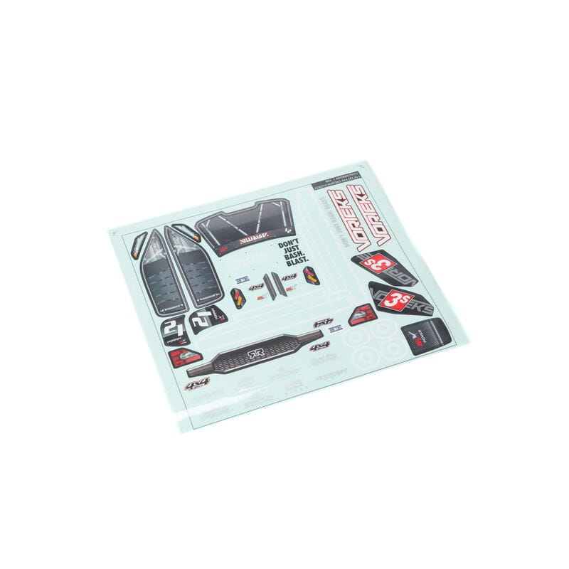 Arrma VORTEKS 4X4 Clear Body w_ Decals And Window Masks - RC-Zubehoer