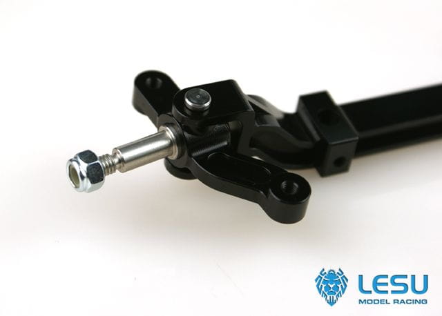 Lesu 1:14 Vorderachse Alu schwarz für Tamiya-LKW