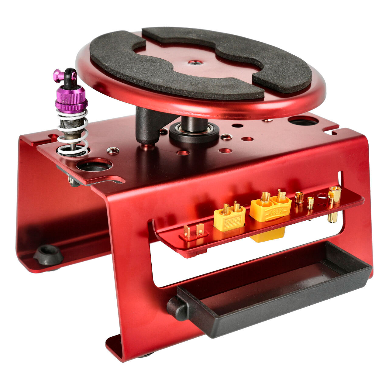 Robitronic Auto Montagestand 1_8 rot _drehbar _ fixierbar_ - RC-Zubehoer