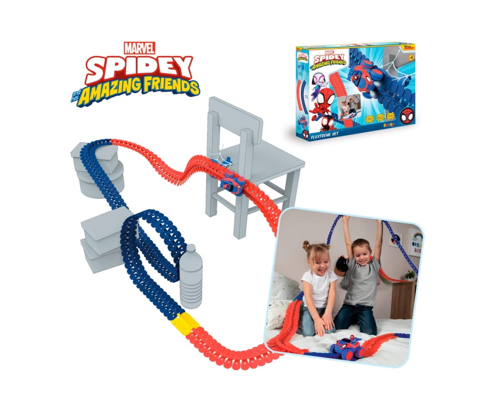Smoby Marvel Disney Junior Spidey FleXtreme Rennbahn-Set