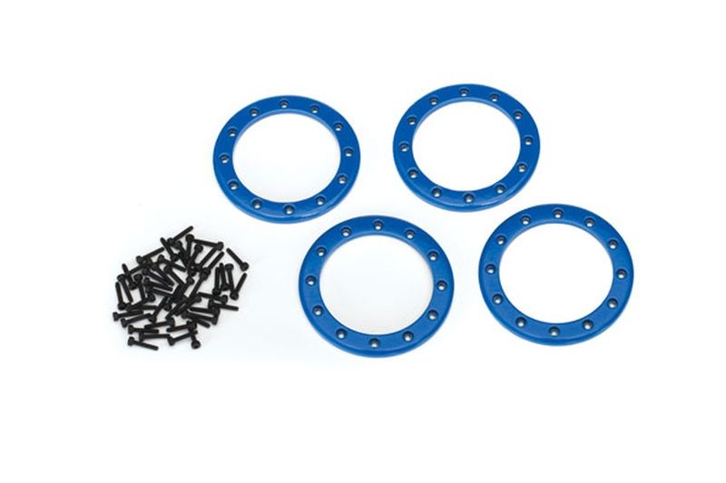 Traxxas Beadlock Rings Blau _2.2'_ Alu _4_ _ Schrauben - RC-Zubehoer