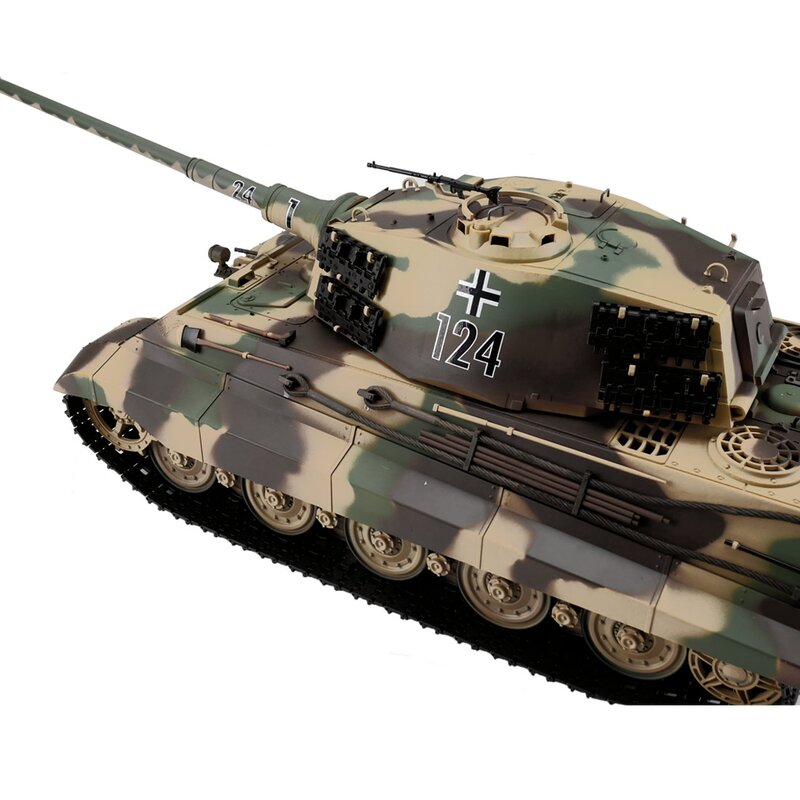 RC Panzer HengLong Koenigstiger 1_16 BB_IR mit Henschelturm in Tarnfarbe_ RTR