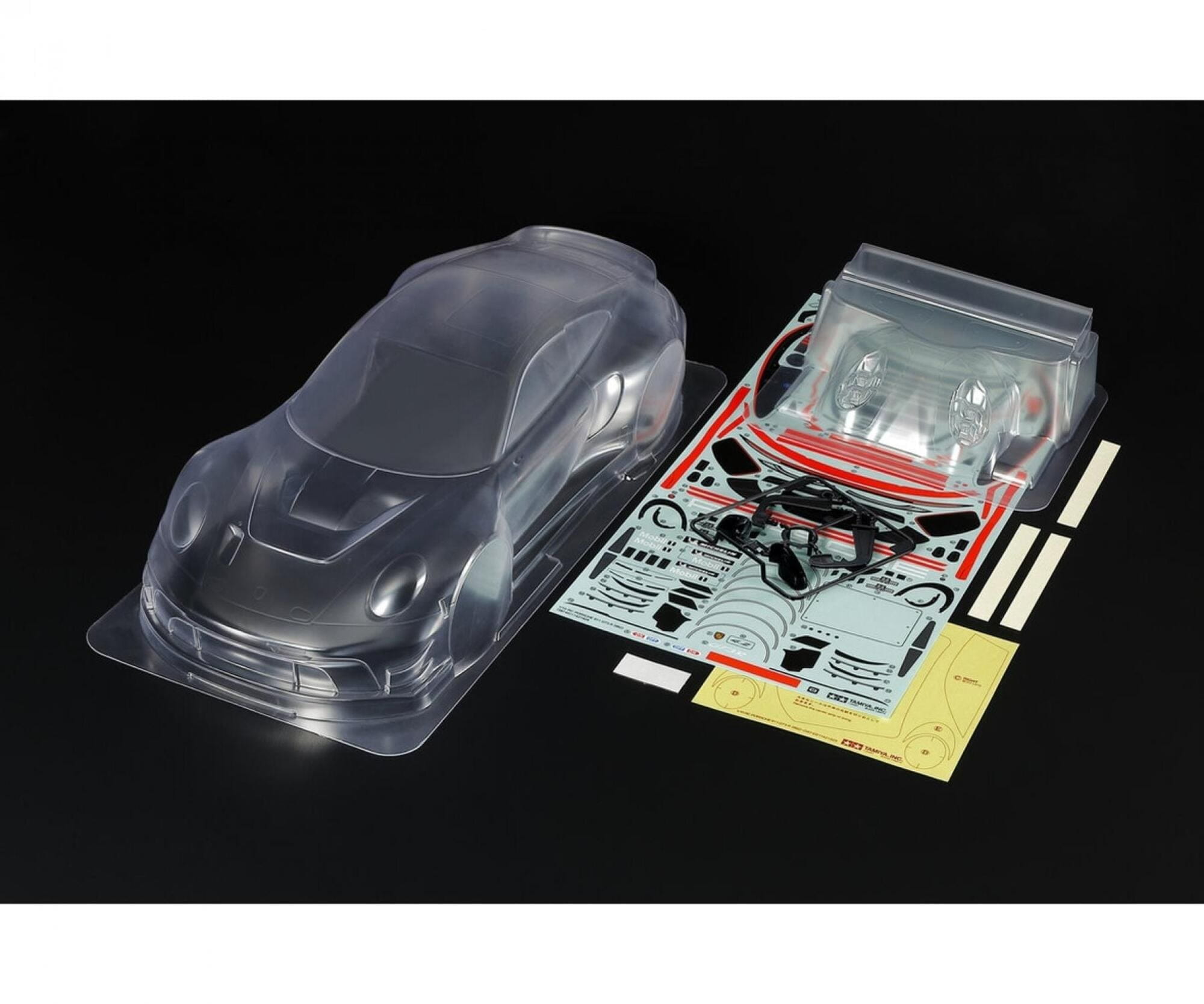 Tamiya Porsche 911 GT3 R _992_ Karosserie 1_10 kurz Tamiya Porsche 911 GT3 R _992_ Karosseriesatz 1_10 251mm unlackiert