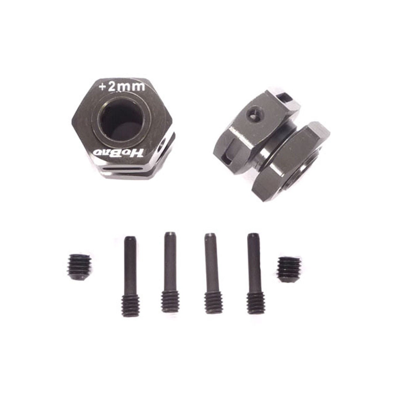 Hobao WHEEL HUB SET-THREAD-W.+2mm