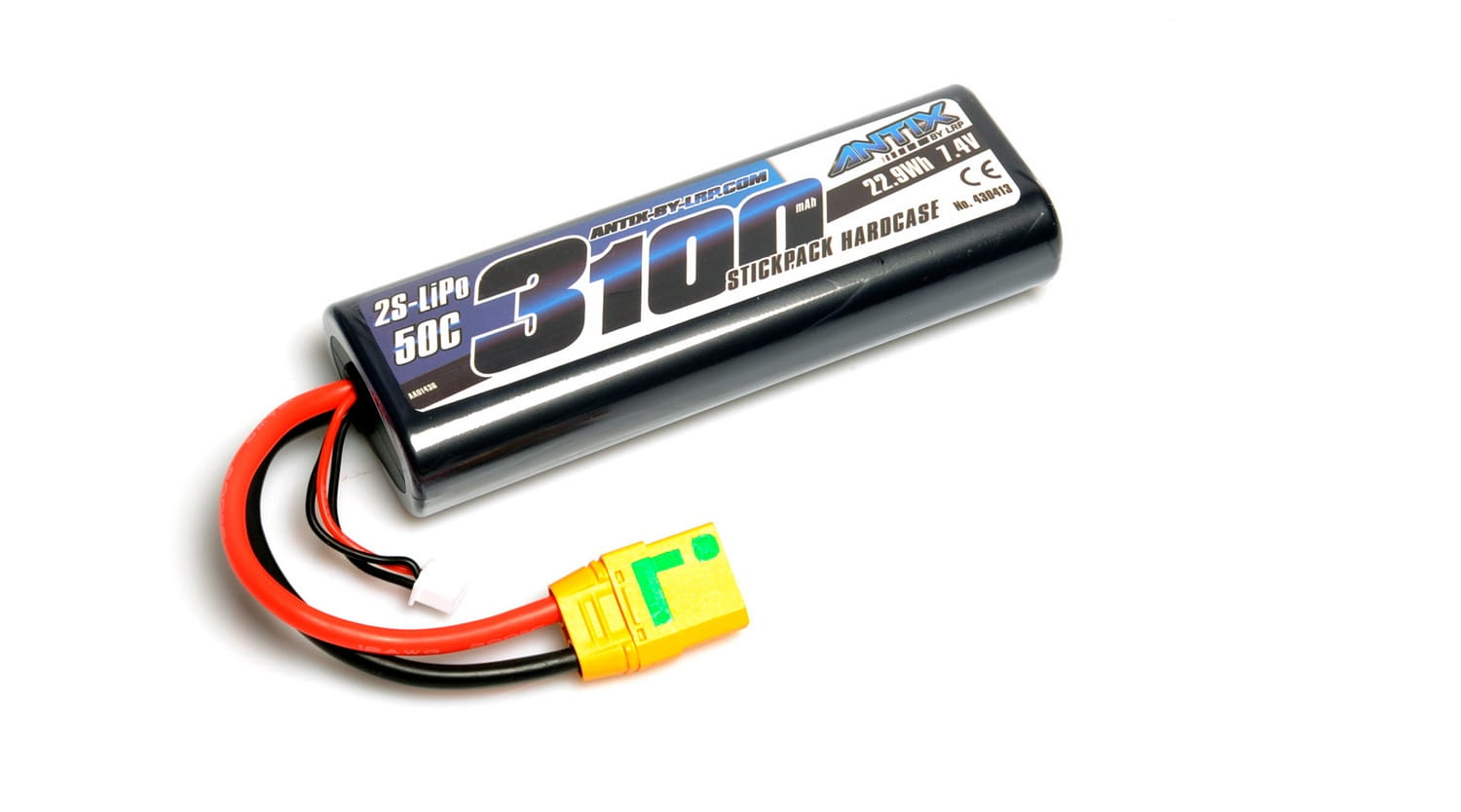 LRP ANTIX Lipo Akku 3100 7_4V 50C Stickpack Hardcase XT90 Plug - RC-Zubehoer