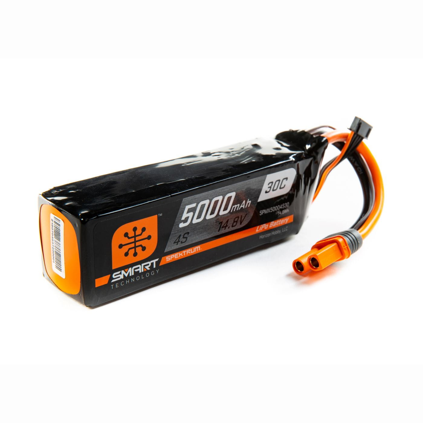 Spektrum Lipo Akku 5000mAh 4S 14.8V Smart 30C IC5 Spektrum Lipo Akku 5000mAh 4S 14.8V Smart 30C IC5
