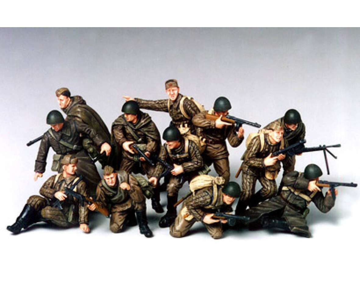 Tamiya WWII Figuren Set Russische Infantrie Angriff 1_35 Plastik Modellbau Militaer Bausatz - RC-Zube