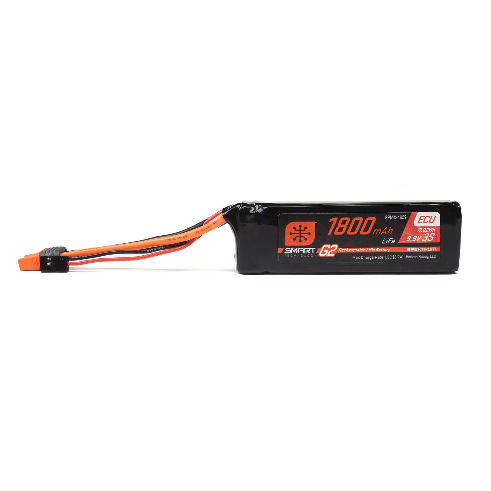 Spektrum 11_1V 1800mAh 3S 10C Smart G2 ECU LiFe Akku_ IC3 - RC-Zubehoer