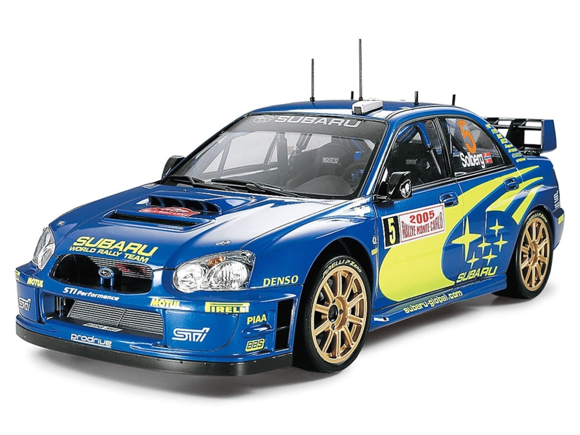 Tamiya 1_24 Subaru Impreza WRC Monte Carlo 2005 Modellbausatz mit detailliertem Rallye-Design