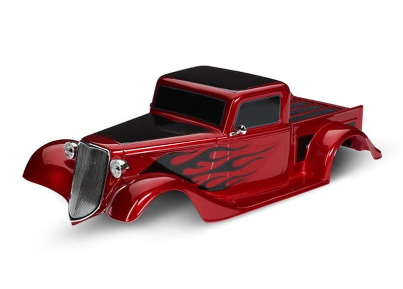 Traxxas Karosserie Factory Five '35 Hot Rod Truck _rot lackiert_ _ Anbaute - RC-Zubehoer