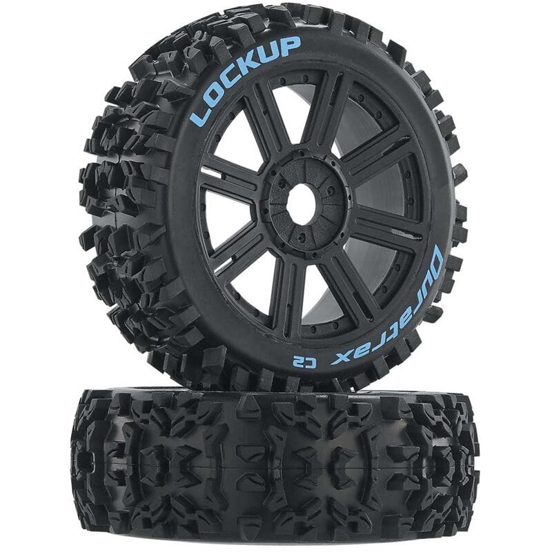 Duratrax Lockup Buggy Reifen C2 Mounted Spoke Black (2)