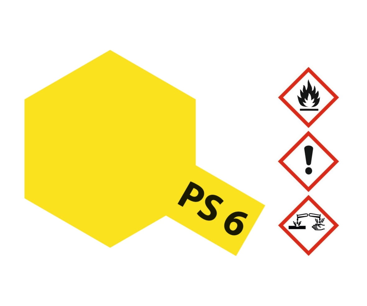 Tamiya PS-6 GELB Sprühfarbe 100ml für Polycarbonat ( Lexanfarbe )