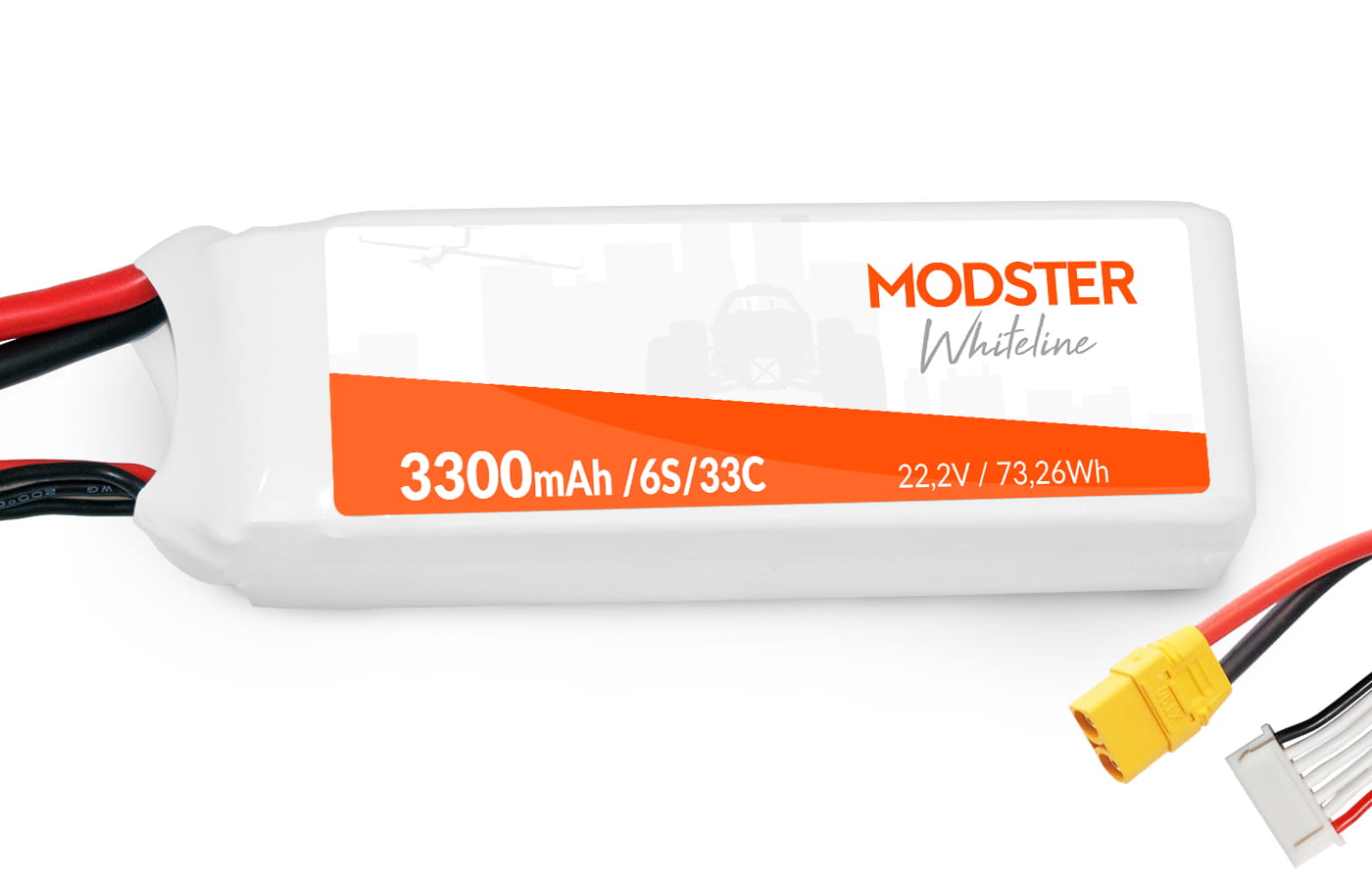 Lipo Akku 6S 22_2V 3300mAh 45C XT90 PowerPack Modster Lipo Akku 6S 22_2V 3300mAh 45C XT90 PowerPack - RC-Zubehoer