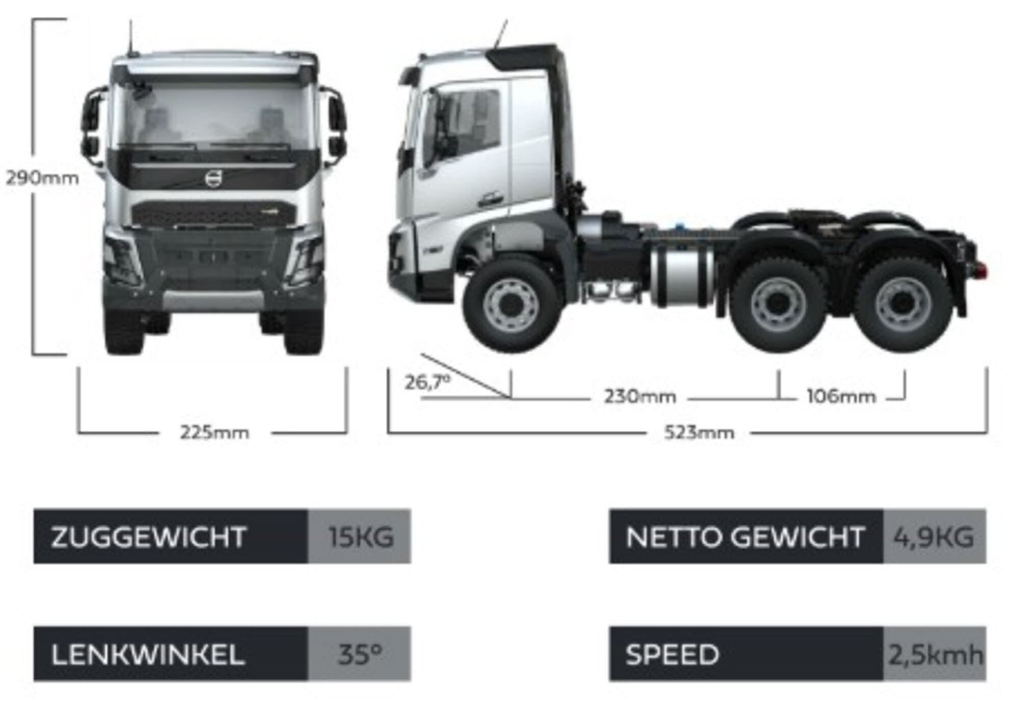 Amewi Volvo FMX E013 Zugmaschine 6x4 1_14 RTR silber
