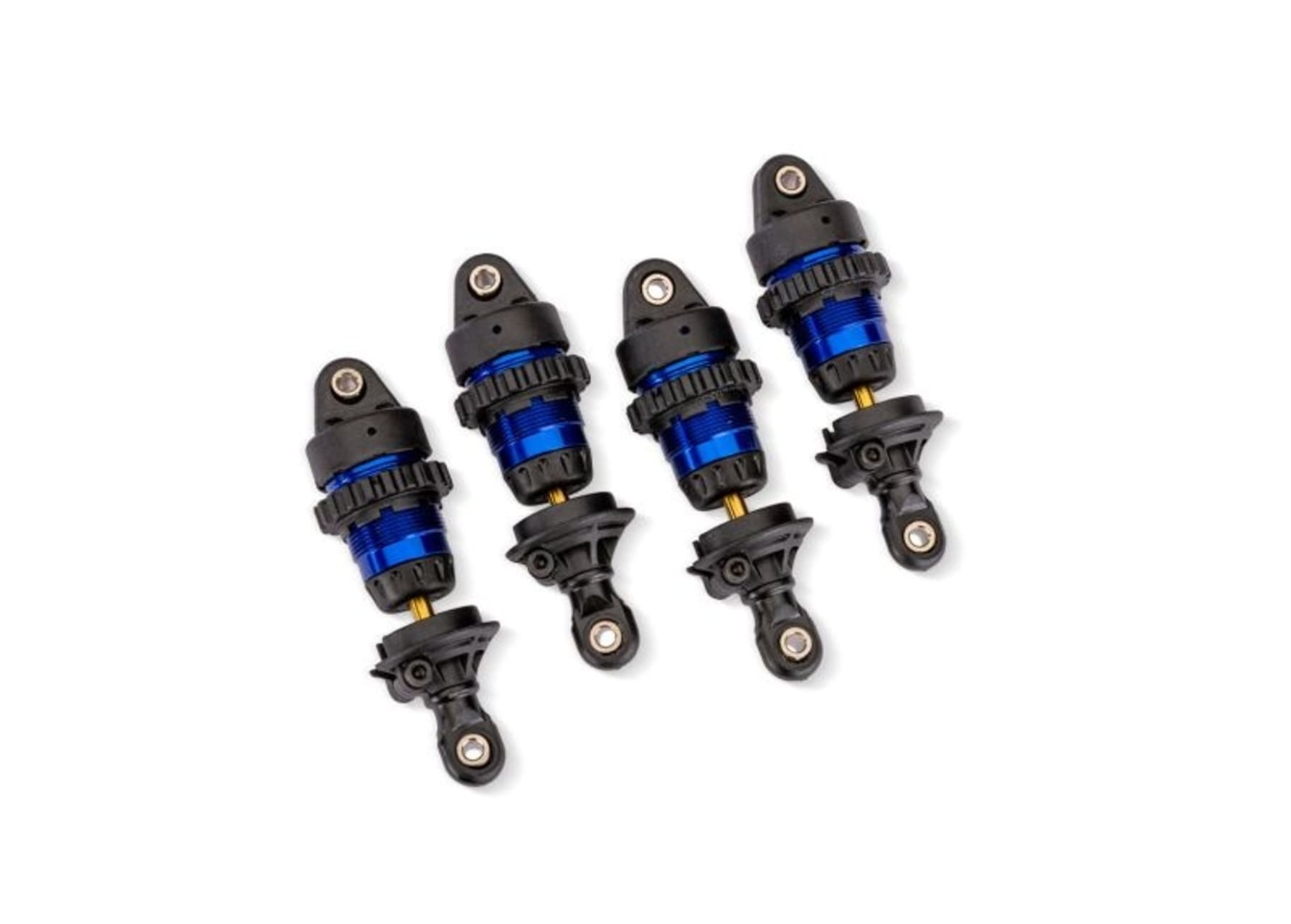 Mini GTR Alu-Daempfer blau kurz mit Federn _4_ fuer Mini Slash 4x4 _ andere fuer RC Modelle
