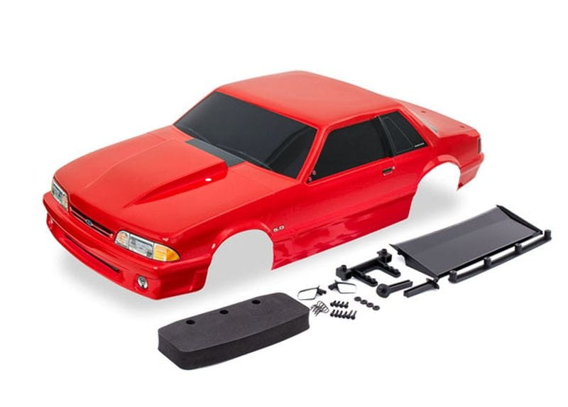 Traxxas Karosserie Ford Mustang Fox Body rot lackiert komplett