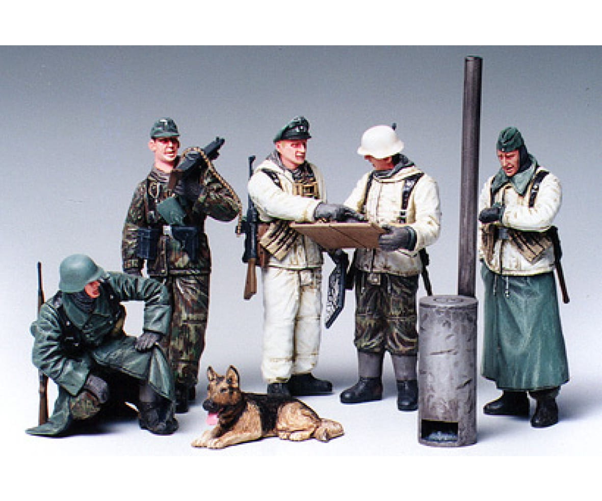 Tamiya WWII Figuren Set Deutsche Soldaten Befehlsausführung 1:35 Plastik Modellbau Militär Bausatz