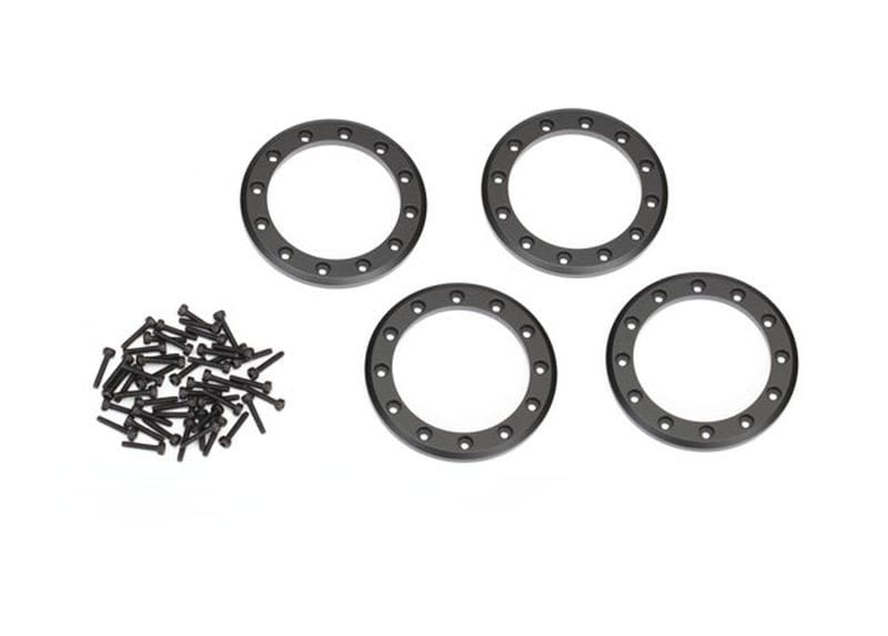 Traxxas Beadlock Rings Schwarz (2.2') Alu (4) + Schrauben
