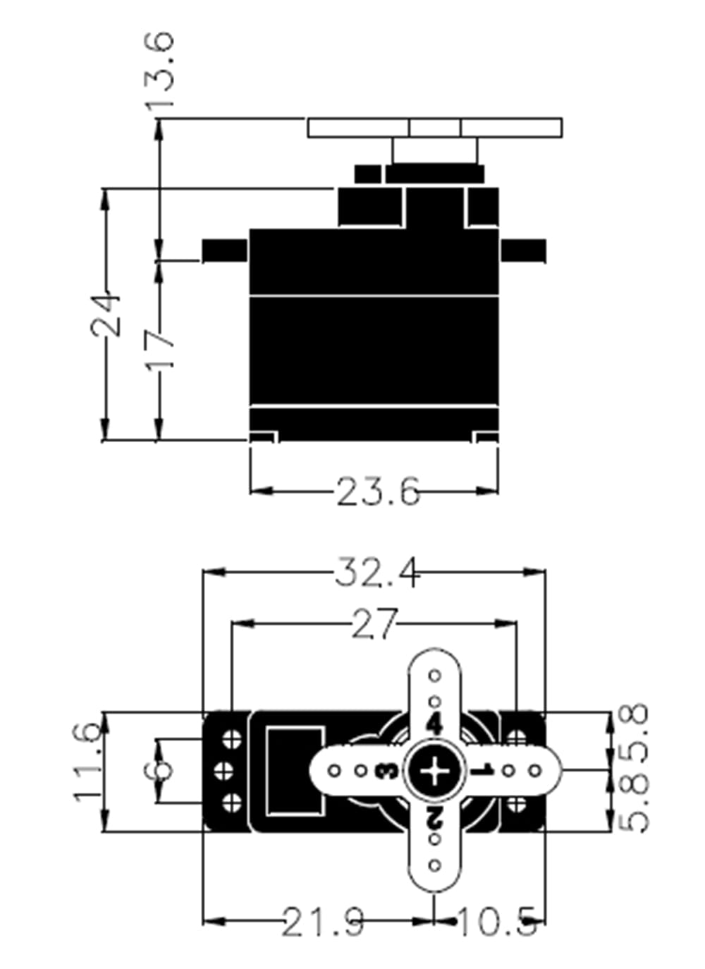 Hitec HS-65MG Micro Analog Servo Metallgetriebe