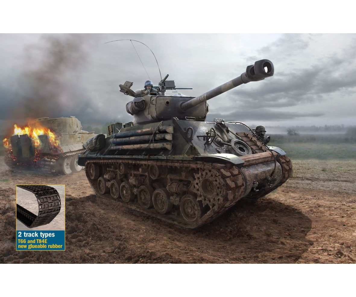 Italeri 1:35 M4A3E8 Sherman "Fury" Panzer Plastik Modellbau Bausatz