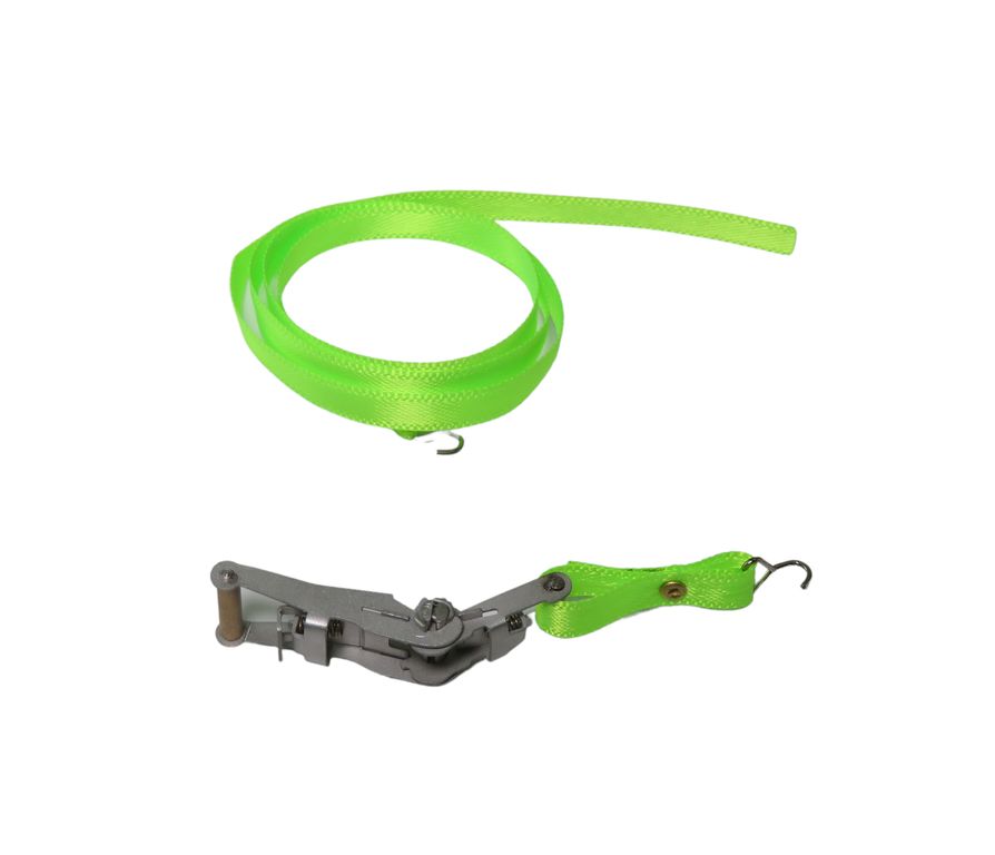 Thicon 1_10 Spanngurt gruen mit Ratschen-Funktion aus Edelstahl - RC-Zubehoer