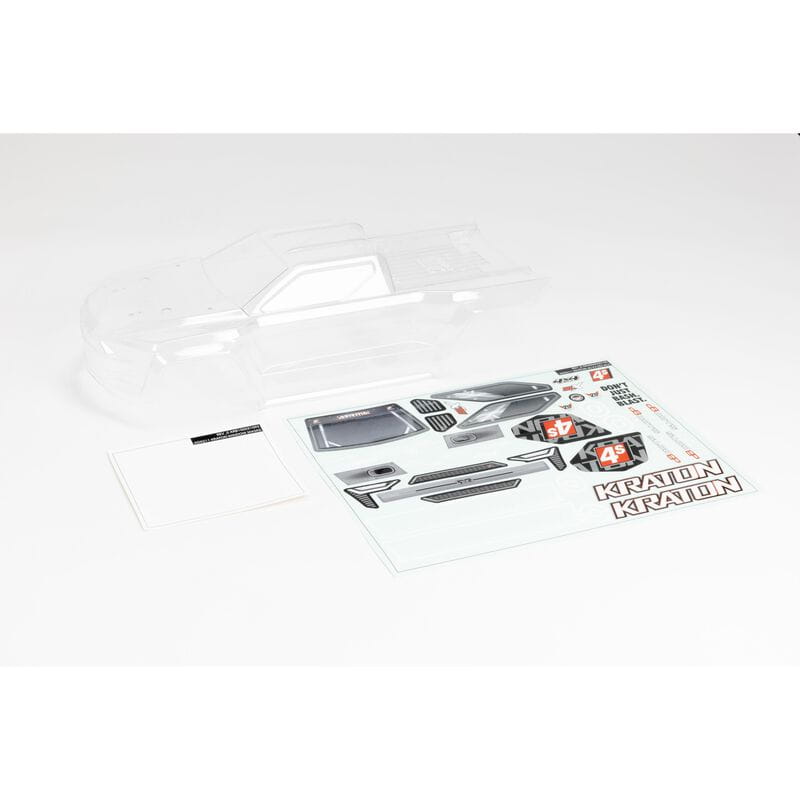 Arrma KRATON 4X4 4S Clear Karosserie w_Decals and Window Masks - RC-Zubehoer