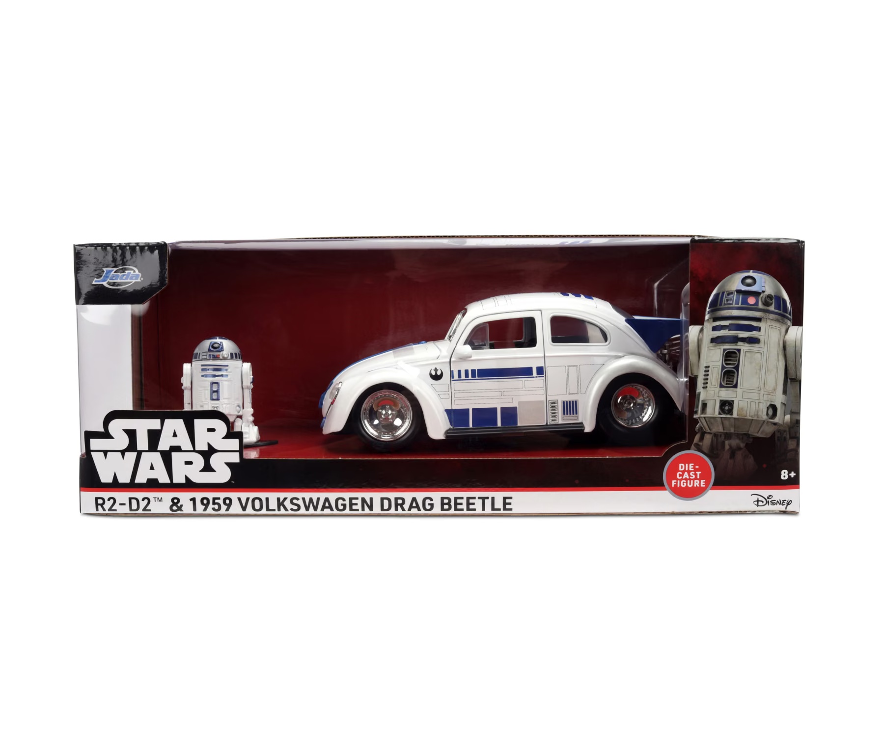 Jada Toys Star Wars R2-D2 VW Drag Beetle 1959 1_24 mit Metallfigur