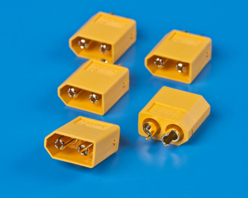 Krick XT-60 Stecker mit gelben Gehaeuse _5_ - RC-Zubehoer