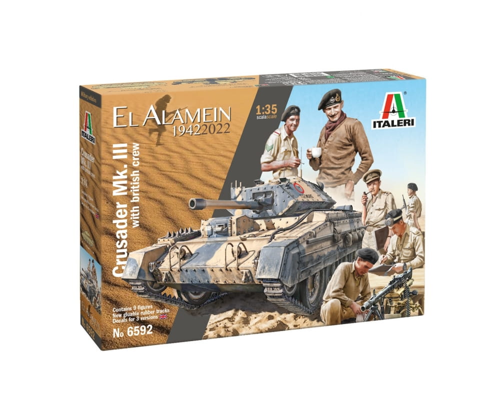 Italeri 1:35 Brit. Crusader Mk.III m. Besatzung Italeri 1:35 Brit. Crusader Mk.III m. Besatzung