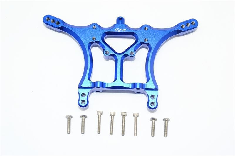 GPM Alu Daempferbruecke hinten blau fuer Traxxas Slash 2WD - RC-Zubehoer